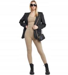 Guess Bélelt Leggings Bézs Magas Derék Camel S Gga