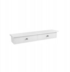  Fali Polc 65x15x10 CM Fehér Akasztós 2 Fiókos Mdf Nappali (LWS65WTV1V1)