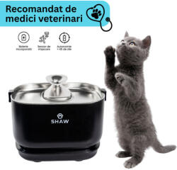  SHAW SHAW PRO V3, fântână câini, dreptunghiulară, senzor, pompă inducție, sistem filtrare, PVC SHAW PRO V3, fântână câini și pisici, dreptunghiulară, senzor, pompă inducție, sistem filtrare, PVC, negr