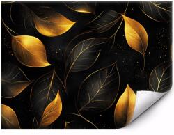 MPINK Fotótapéta Arany levelek fekete alapon 200x140 cm (GP-FTAP_6_VSC_2X1,4M-0135)