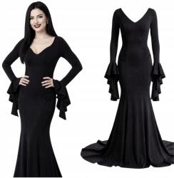 Korbi Jelmez Morticia Addams Család Addams Halloween Ruha S/m (KOSTIUM HALLOWEEN S/M)
