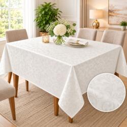 Pucioasa Fata de masa satinata jacquard crem 150x220 cm, model arabesc Fata de masa