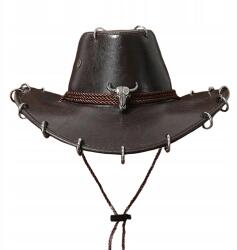  Cowboy kalap barna Bika Koponya Kerekek Piercing punk texas y2k 57 cm (605779811255)