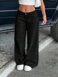 Shein Petite Fekete Farmer Harang Magas Szárú Pamut Casual S 1MA