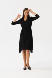 Stylove Ruha Elegáns Esküvőre Női Chiffon MIDI Fekete 42 XL (S354 CZARNY XL)