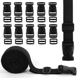  Szalag 5M 25 mm fekete nylon csat (SLCKZDTZ)