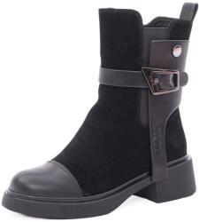 Epica Botine dama din piele intoarsa, Epica 1XS70025A 01-N, negru