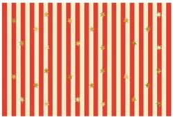 PartyDeco Papír Terítő Csíkos Csillagokkal 180X120CM