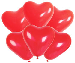 Balloons4party Set 6 baloane latex inima rosie 28 cm