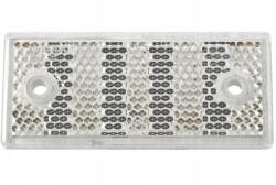 Dobplast Téglalap alakú fényvisszaverő lyukakkal Fehér 76x34mm fényvisszaverő