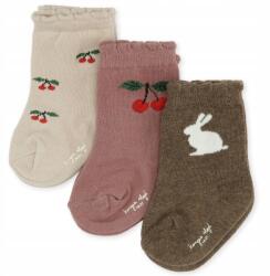  3 Pak zokni Jacquard bunny/cherry Többszínű 17 Konges Slojd (KS2477)