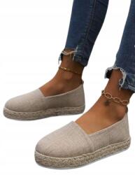 Shein Bézs Behúzható Női Espadrilles Casual 40, 5 1DB