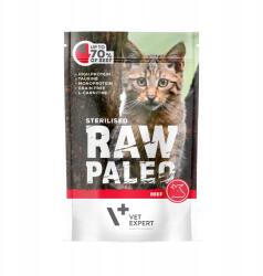 VetExpert Nedves ivartalanított macskaeledel marhahússal Raw Paleo tasak 100g