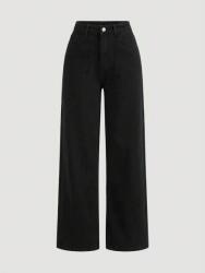 Shein Fekete Egyenes Szárú Farmer Magas Derekú 100 Pamut 34 1MA (sk260403202098583457052)