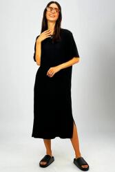  Fekete Ruha MIDI Rövid Ujjú, 2XL/3XL 5IA Kivágással (BM.Bürümcük.Elbise/SIYAH)