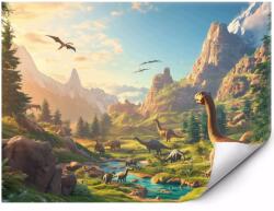 MPINK Fotótapéta Dinoszauruszok völgye hegyek és folyók között 400x280 cm (GP-FTAP_6_VSC_4X2,8M-0071)