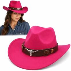  Cowboy sapka Rózsaszín vadnyugat Lány bika fej Cowgirl 55-57cm (071032135138)