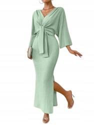 Shein Hosszú Ruha Menta Megkötéssel 36 1DC