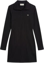 Calvin Klein Rochie Woven Label Turtleneck Henley LV047H204G UB1 black