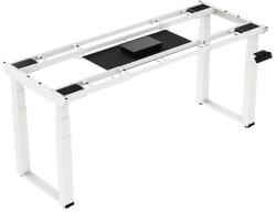StableDesk Birou reglabil electric StableDesk Biz Q-Pro, 4 motoare, Ridica 300 kg, Viteza 38 mm/s, Controler cu Butoane, Ergonomic, Inaltime 68-133 cm, Cadru Alb (SD-229-AL-R-LR-150x75)