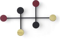 Audo Copenhagen Cuier Afteroom negru cu agățătoare colorate (71094-000637) Agatator cuier