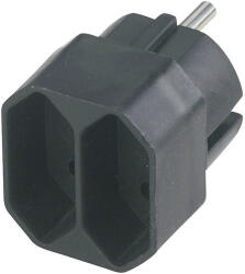 REV Ritter Transition plug 2-fold black Eurosteckdosen (0512711777 SCHWA)