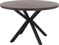 Mobikon Masa mdf stejar inchis si metal negru Medor 120x76 cm (18155)