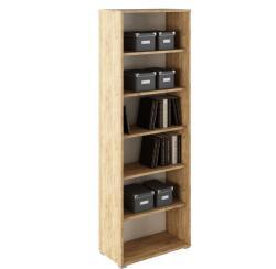 Mobikon Biblioteca mdf natur stejar artisan alb Rioma 75x38x217.8 cm (32688) Biblioteca