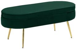 Mobikon Banca catifea verde crom auriu Noblin 99x44.5x40 cm (45409)