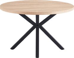Mobikon Masa de blat stejar sonoma picior metal negru Medor 120x76 cm (18156)