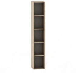 Mobikon Biblioteca 5 polite din pal stejar sonoma Tempo 30x34x175 cm (13571) Biblioteca