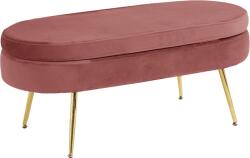 Mobikon Banca catifea roz crom auriu Nooblin 99x44.5x40 cm (45408)