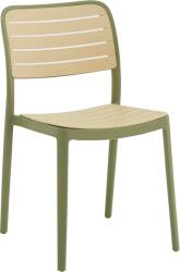 Mobikon Scaun stivuibil, plastic verde/bej, Kardos 44x55x82 cm (66845)