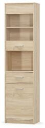 Mobikon Vitrina mdf natur stejar sonoma Teyo 50.2x34.3x195.5. cm (14278) Vitrina