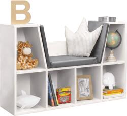 Mobikon Biblioteca pentru copii alb gri Feria 112x27x61 cm (17679) Biblioteca
