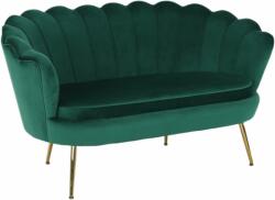 Mobikon Banca catifea verde smarald crom auriu Noblin 135x75x78 cm (43772)