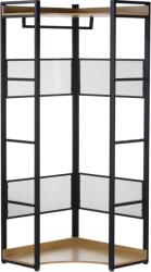 Mobikon Raft pardoseala mdf laminat stejar fier negru Kilos 80x80x200 cm (74641) Raft