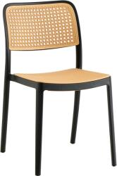 Mobikon Scaun stivuibil negru bej Ravid 47x55x81.5 cm (62429)