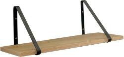 Mobikon Etajera MDF stejar metal negru Sagira 60x20x1.8 cm (62401) Raft