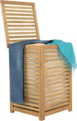 Mobikon Cos de rufe bambus lacuit natur si textil bej Basket 40x40x58 cm (15652)