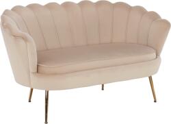 Mobikon Banca catifea bej crom auriu Noblin 135x75x78 cm (43770)