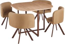 Mobikon Set de mobilier dinning maro natur Bevis 100x100x73 cm, 67x45x69 cm (45362)