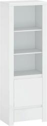 Mobikon Biblioteca mdf alb lucios Lindy 68x41.5x202 cm (18570) Biblioteca
