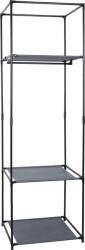 Mobikon Raft metal tesatura negru Albus 50x44x161 cm (18096) Raft