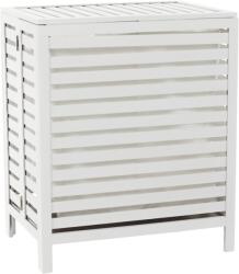 Mobikon Cos de rufe din bambus si textil alb Menork 60x46x60 cm (16481)