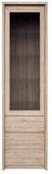 Mobikon Vitrina pal melaminat natur stejar sonoma Norty 57x40x210 cm (13937) Vitrina