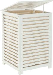 Mobikon Cos de rufe bambus lacuit alb textil bej Basket 40x40x58 cm (16257)