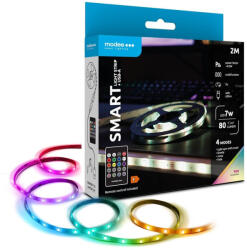 Modee LED Smart (Remote) Szalag 7W IP20 RGB + USB (80lm) 2M, 120°, CRI>80, USB-A (MSL-LS7W2MRGB-R)