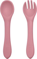 Petite&Mars Take&Match 6m+ cutlery dusty rose Set pentru masa bebelusi