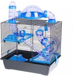 INTERZOO Rocky + Taras cușcă hamsteri cu accesorii, 42x29x55 cm, albastră